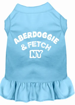 Aberdoggie Ny Screen Print Dress Baby Blue Xxl