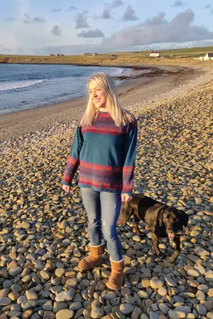 Annie Glue North Star in Midnight Sun Fair Isle Boat Neck Jumper