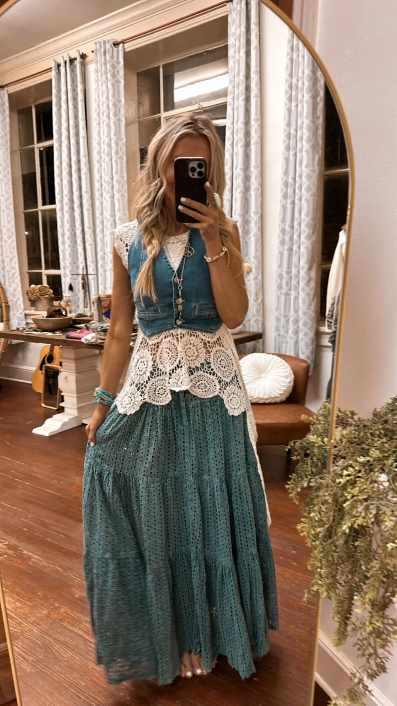 Artic Blue Maxi Skirt