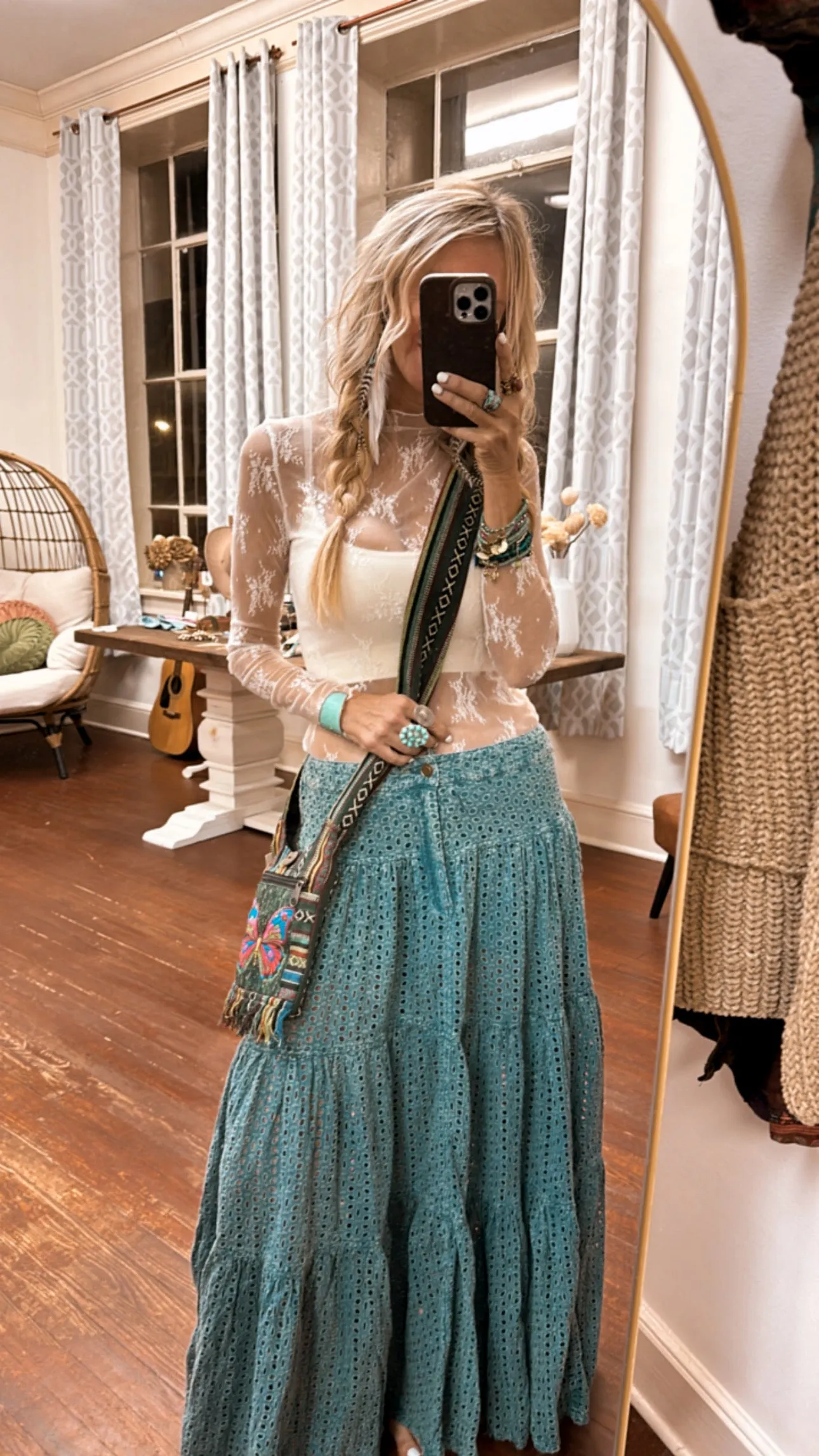 Artic Blue Maxi Skirt