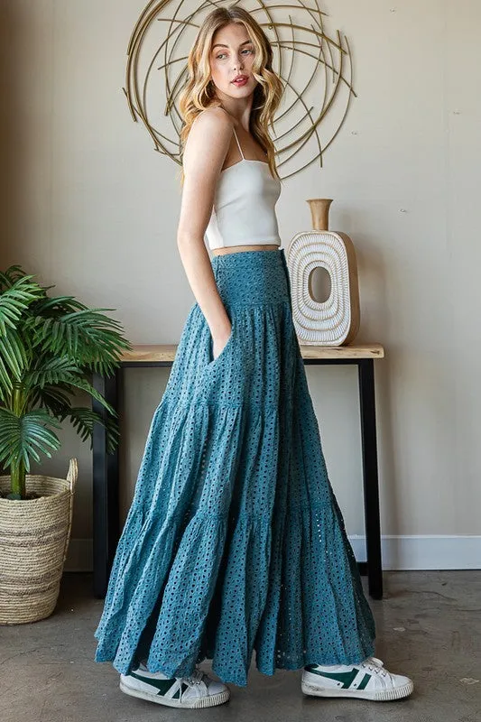 Artic Blue Maxi Skirt