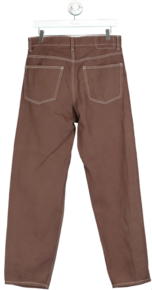 Bershka Brown 90's Wide Denim Jeans UK 10