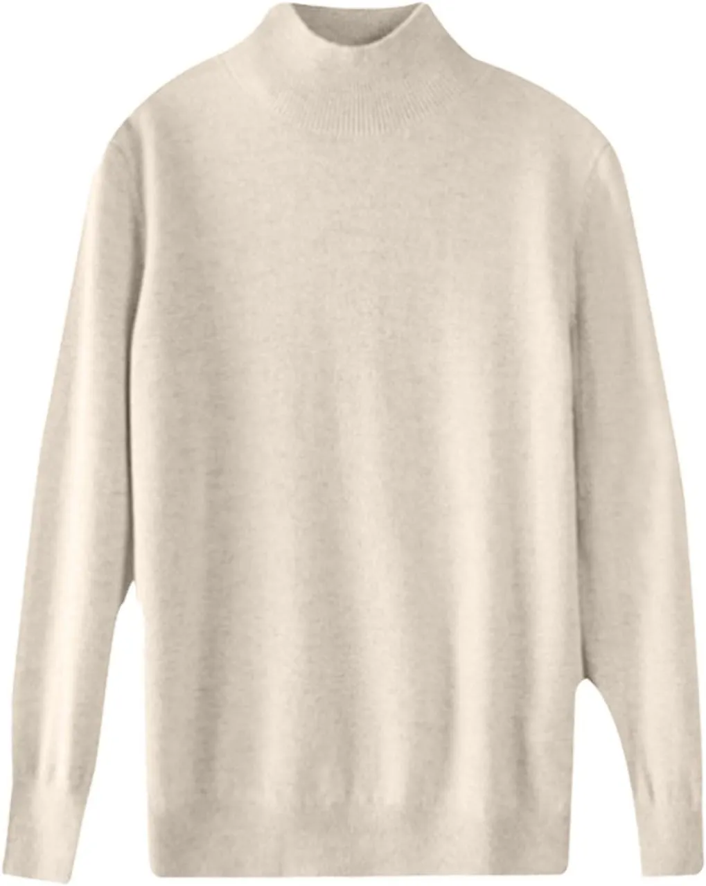 Cashmere Sweaters for Women Mock Neck Comfy Soft Long Sleeve Sweater Pullover Cashmere Fall Thin Sweater Tops