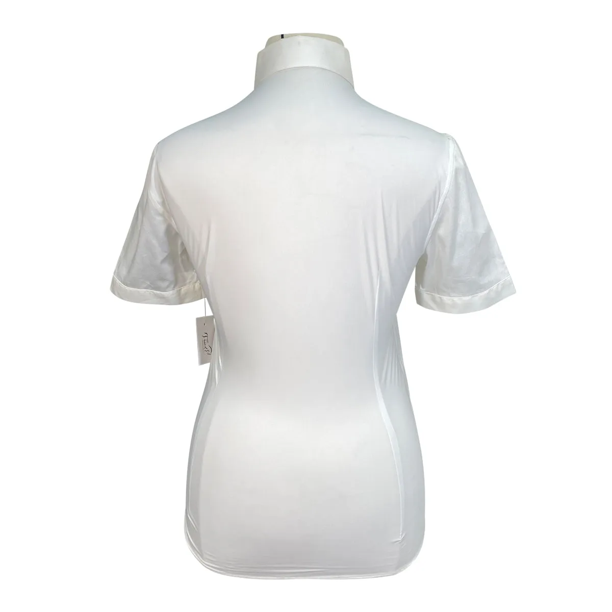 Cavalleria Toscana 'Summer' Short Sleeve Competition Shirt in White - Women's Large
