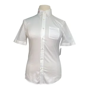 Cavalleria Toscana 'Summer' Short Sleeve Competition Shirt in White - Women's Large