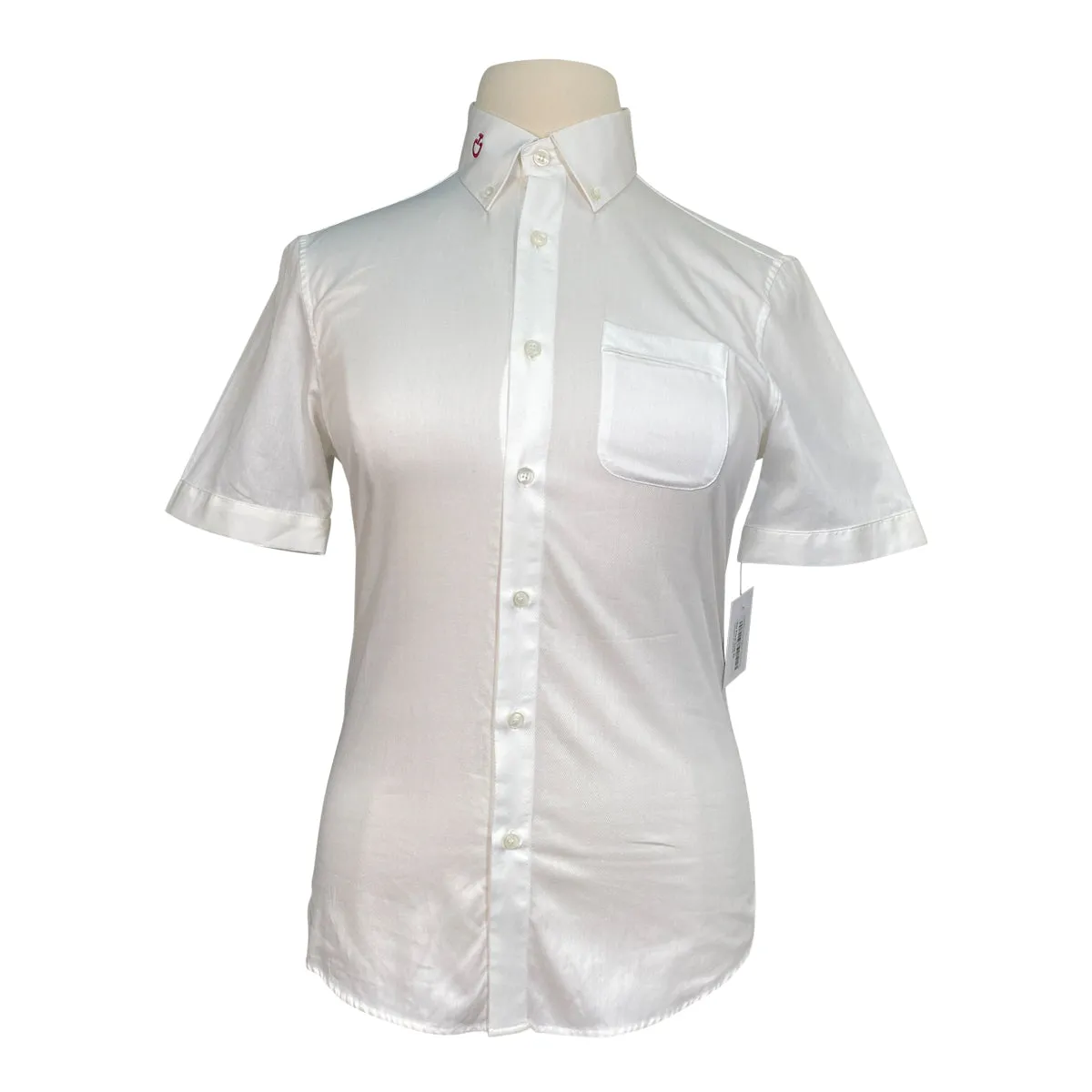 Cavalleria Toscana 'Summer' Short Sleeve Competition Shirt in White - Women's Large