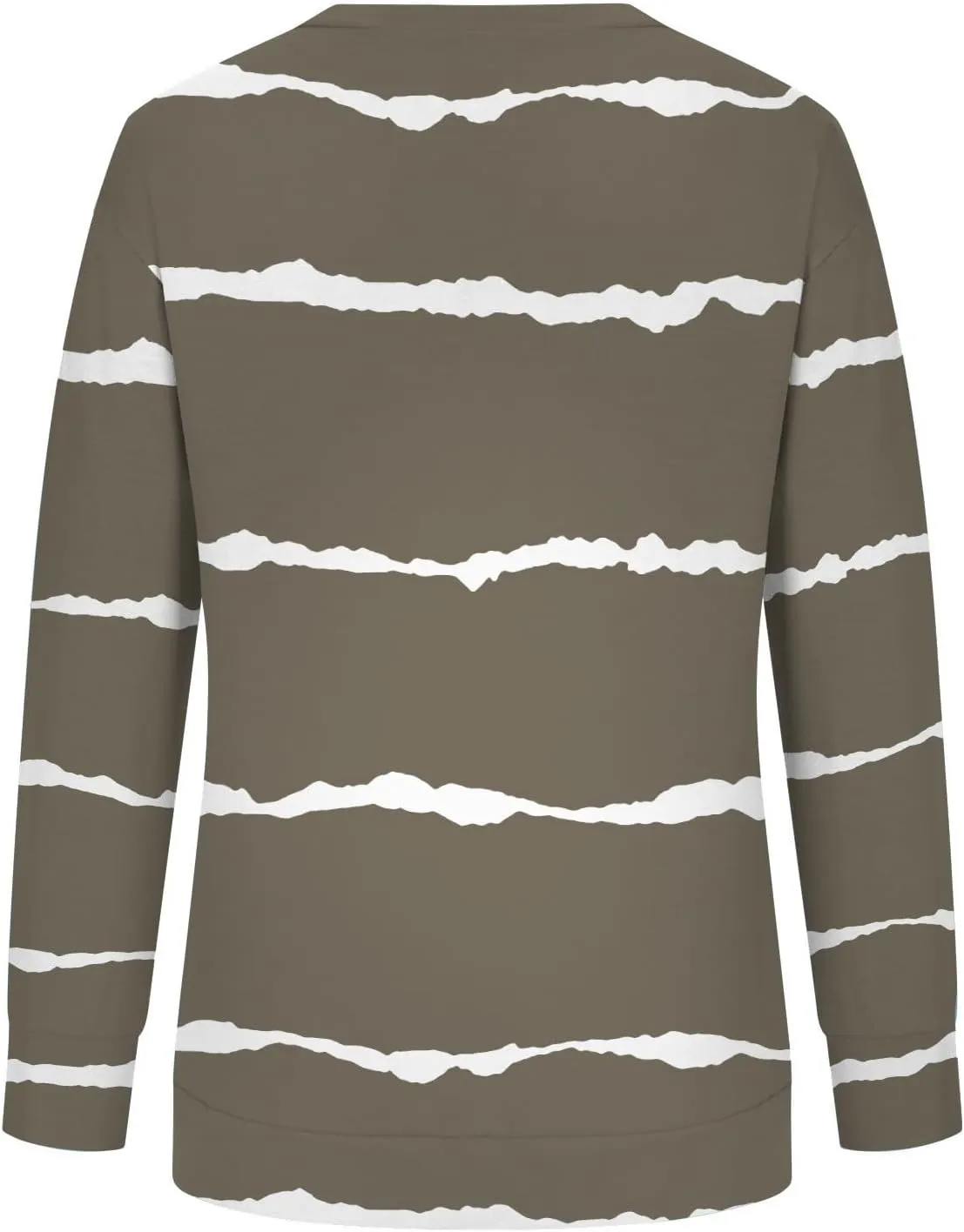 Ceboyel Womens Long Sleeve Shirts Striped Print Sweatshirt Crewneck Pullover Tops Trendy Casual Fall Clothes 2023