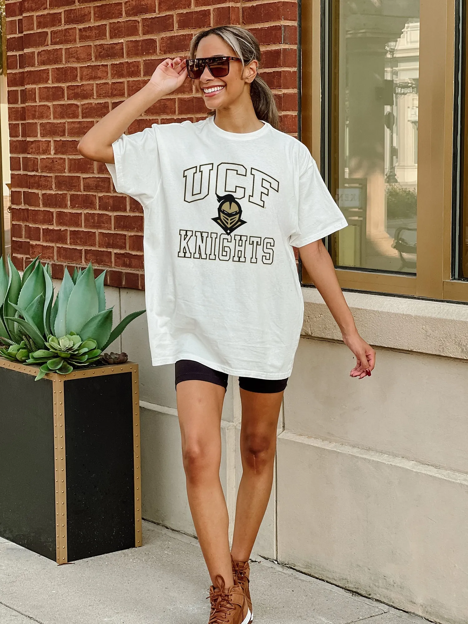 CENTRAL FLORIDA KNIGHTS UP YOUR GAME OVERSIZED CREWNECK TEE BY MADI PREWETT TROUTT