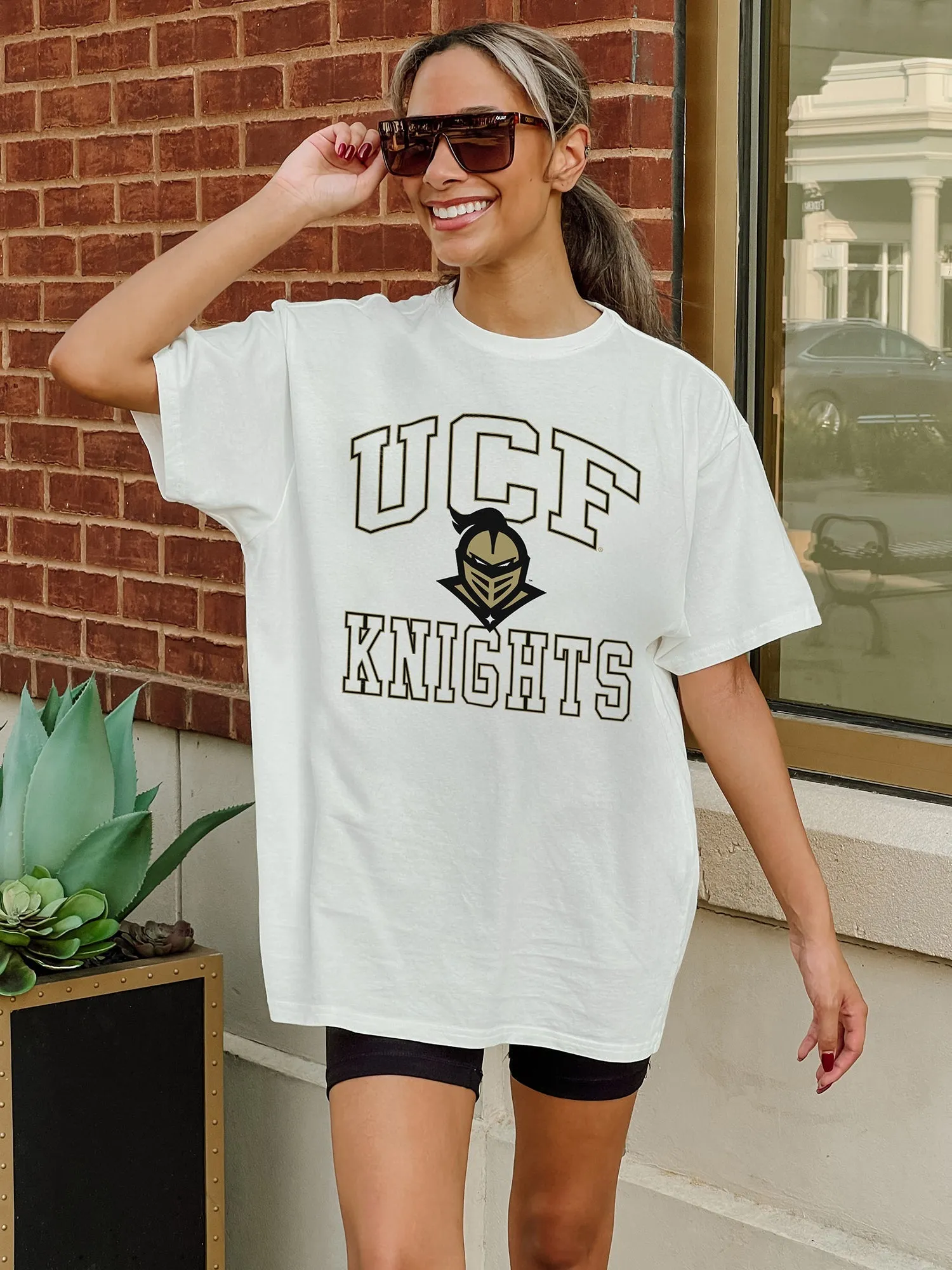 CENTRAL FLORIDA KNIGHTS UP YOUR GAME OVERSIZED CREWNECK TEE BY MADI PREWETT TROUTT