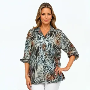Collared Silk Shirt (Jungle)