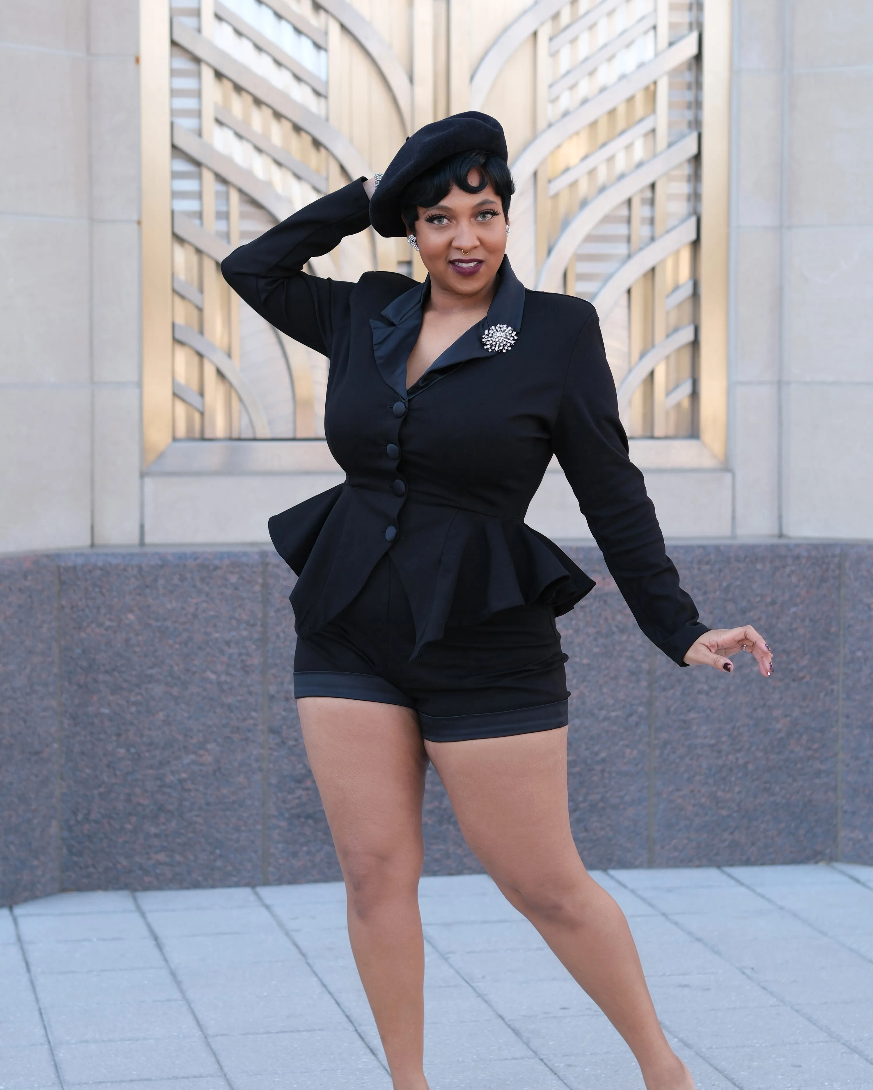 Dapper Dietrich Suit Set (Black 4XL) YARD SALE