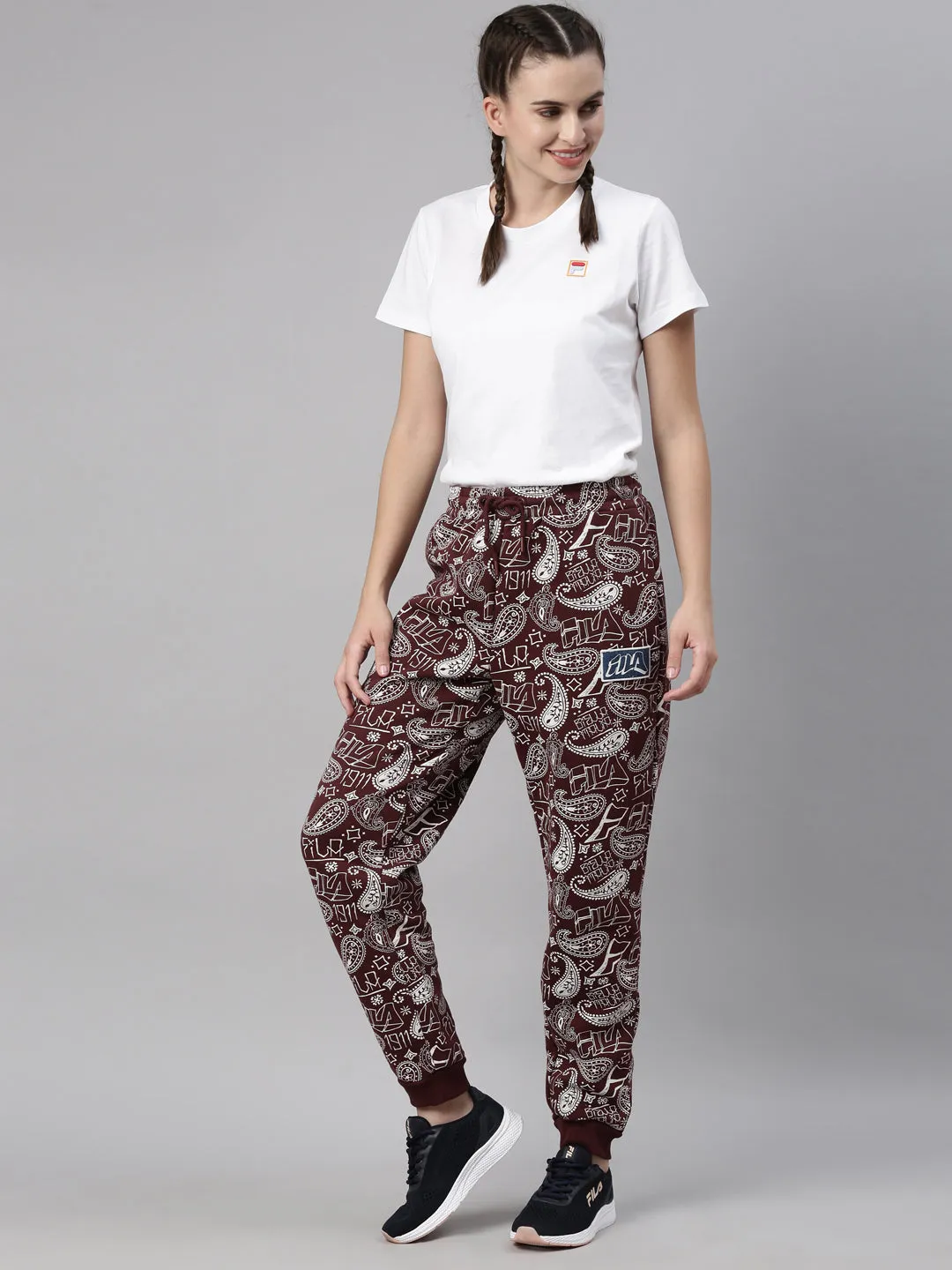 Fila White Dannielle Women's Ribbed Jogger