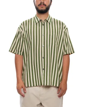 Flat Bottom Stripe Shirt 'Green'