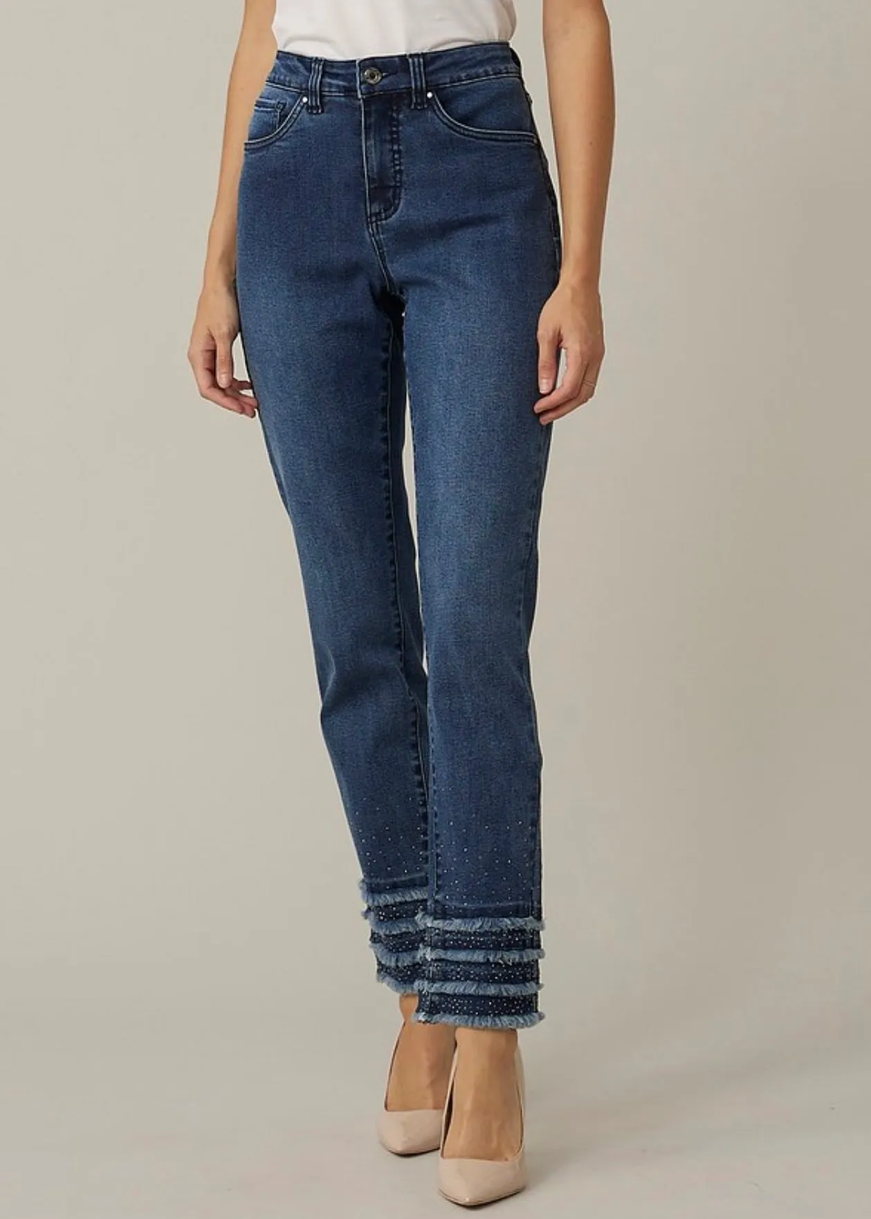 Frayed Embellished Jean