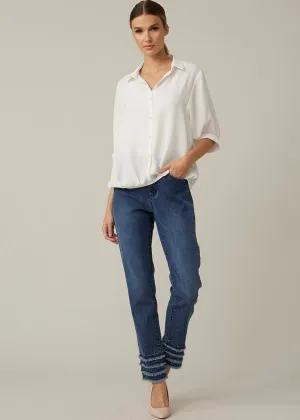 Frayed Embellished Jean