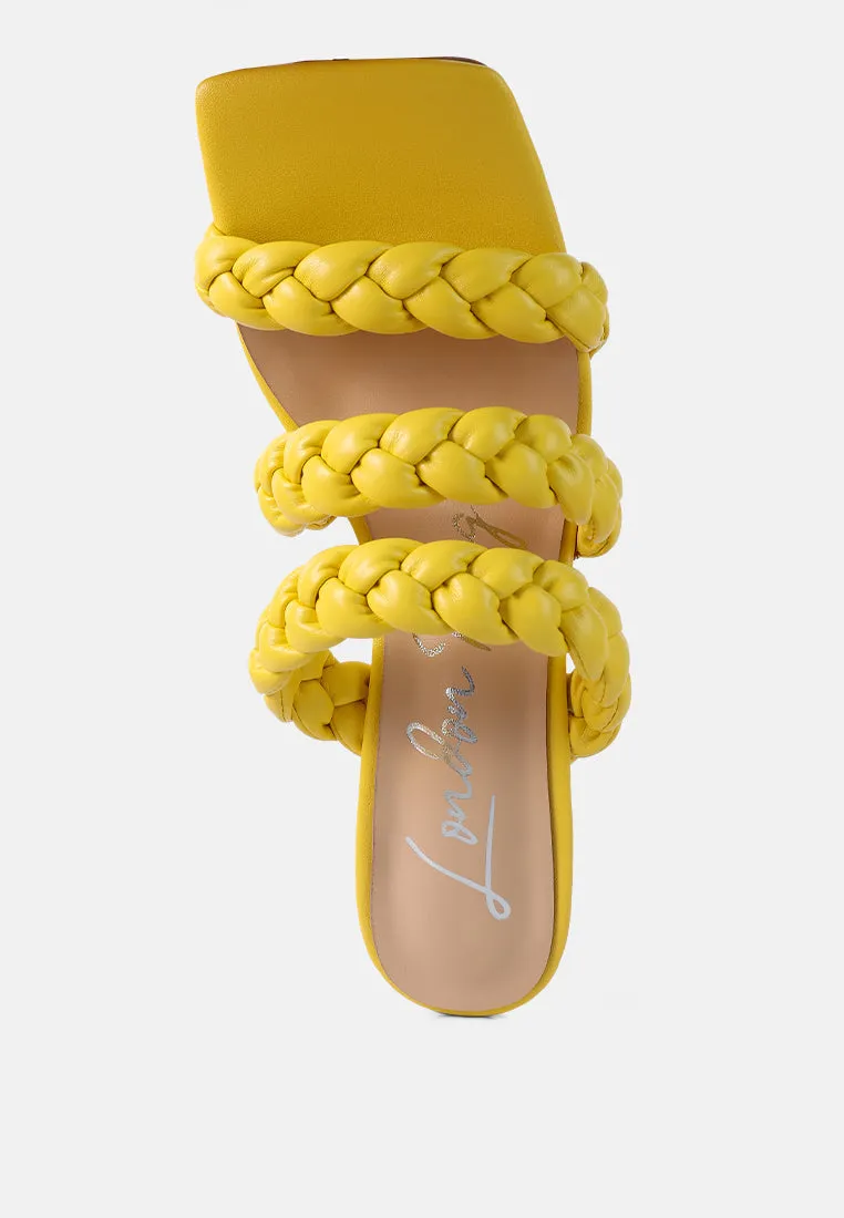 High Bae Braided Strap Casual Heels by London Rag