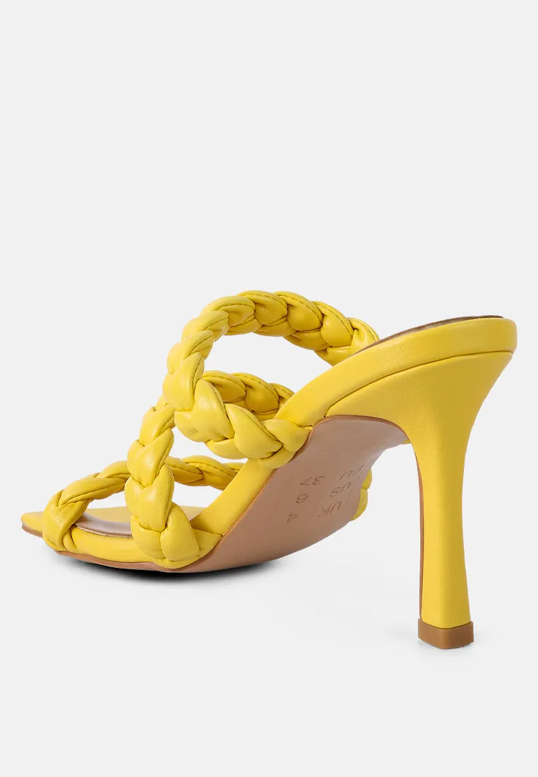 High Bae Braided Strap Casual Heels by London Rag