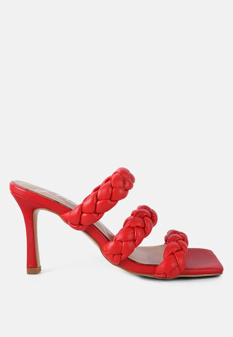 High Bae Braided Strap Casual Heels by London Rag