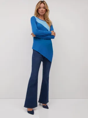 High-Waisted Pull-On Flare Jeans - Medium Wash