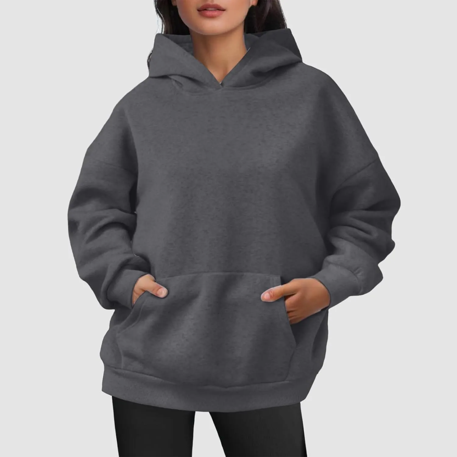 Hoodies for Women Plus Size Harajuku Sweatshirts Winter Plain Festival Long Sleeve Pullover Casual Fashion Sweatshirts