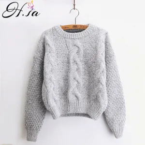 H.SA Women Sweaters Warm Pullover