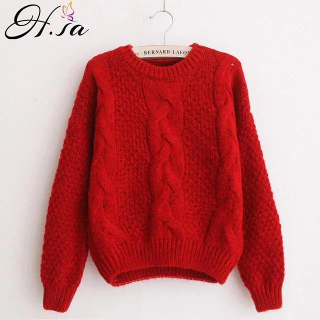 H.SA Women Sweaters Warm Pullover
