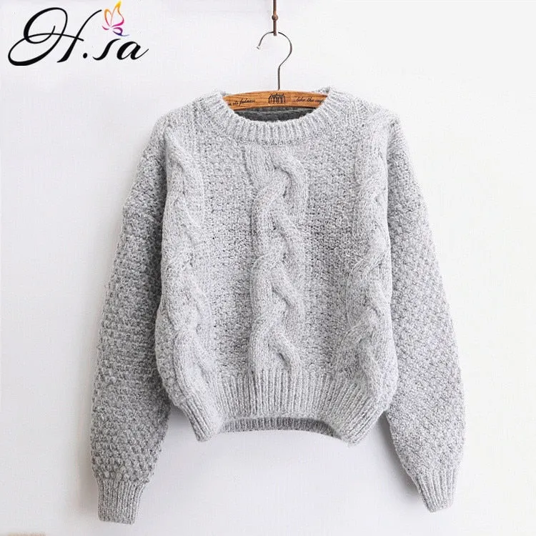 H.SA Women Sweaters Warm Pullover