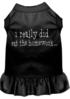 I Really Did Eat The Homework Screen Print Dress Black Lg