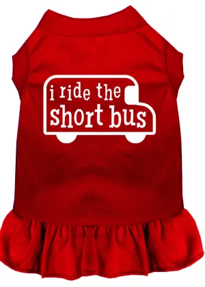I Ride The Short Bus Screen Print Dress Red Xs