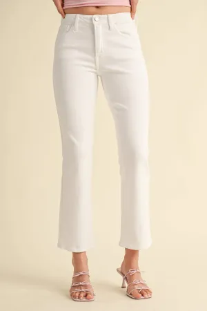 Just Black Slim Cropped Bootcut - BP459J - OPT WHT