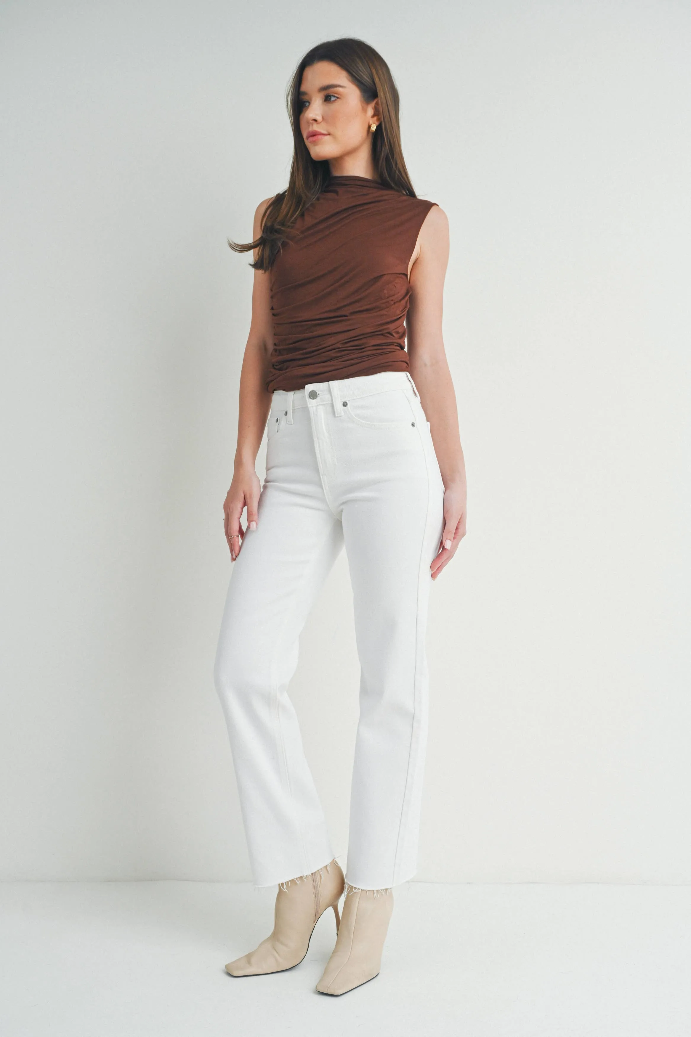 Lilly Straight White Jeans