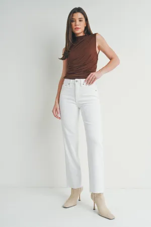 Lilly Straight White Jeans