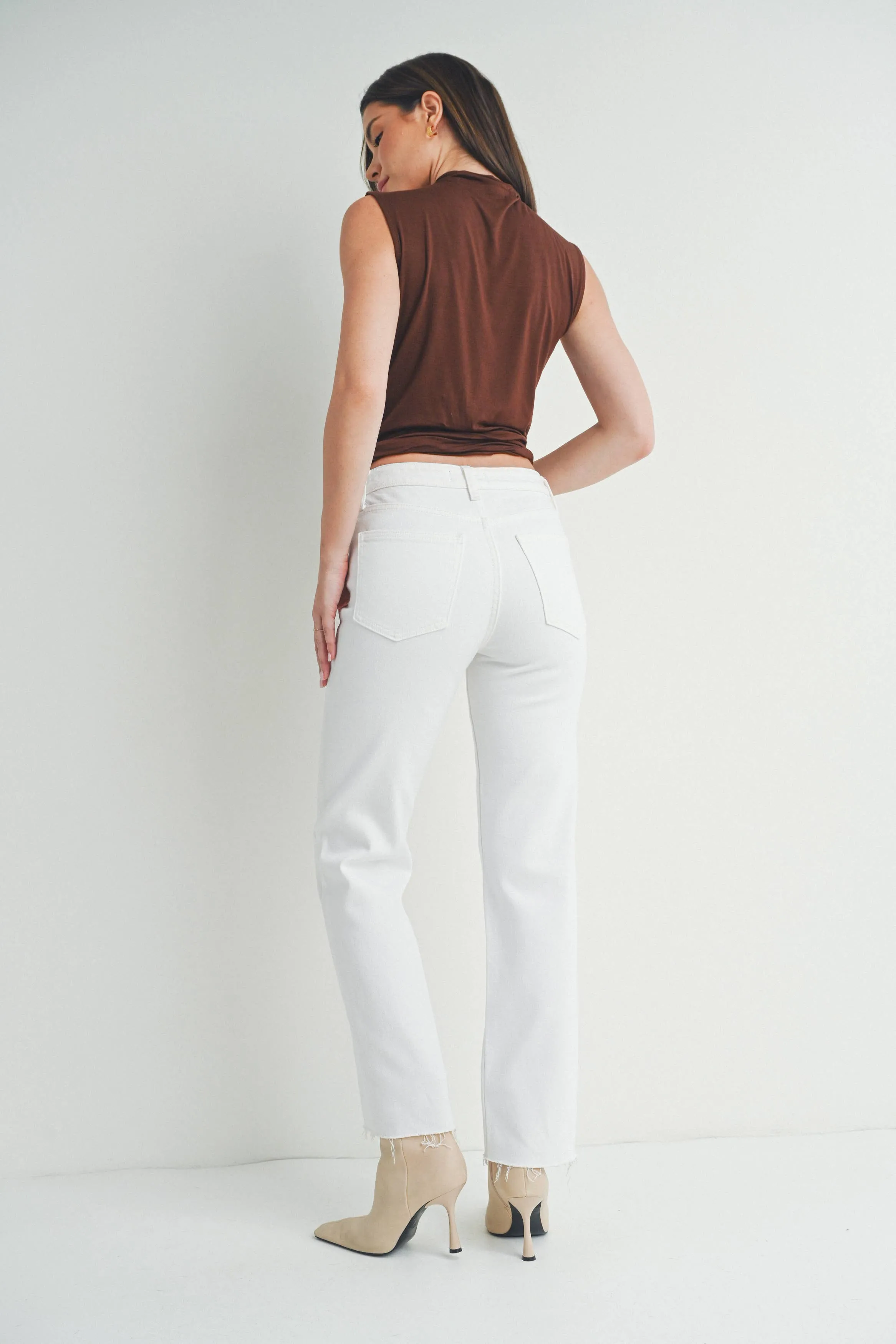 Lilly Straight White Jeans