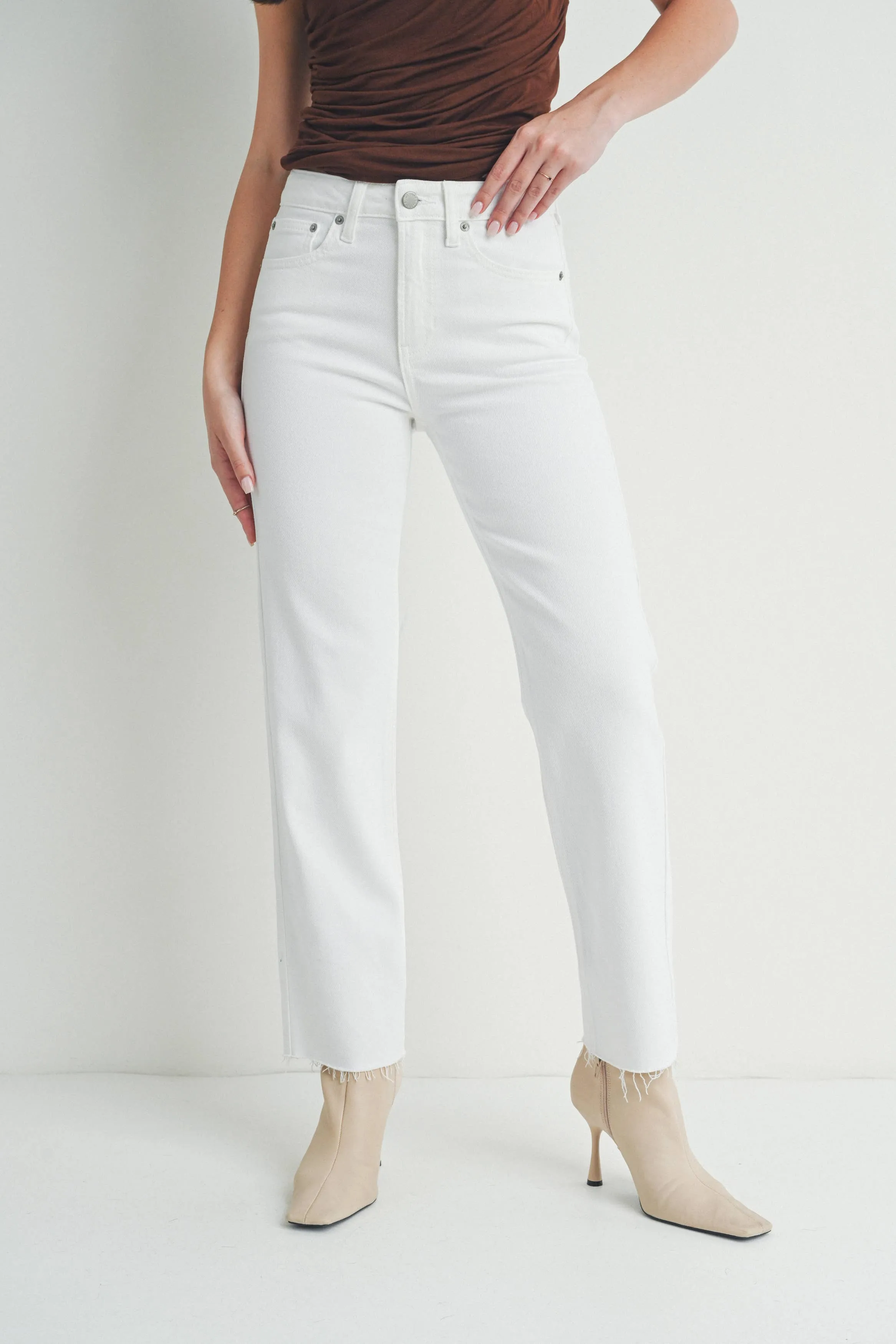 Lilly Straight White Jeans