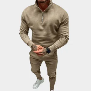 Mens Sweatshirt & Joggers Set  Half-Zip  Soft & Warm  Relaxed Fit  Multiple Colours