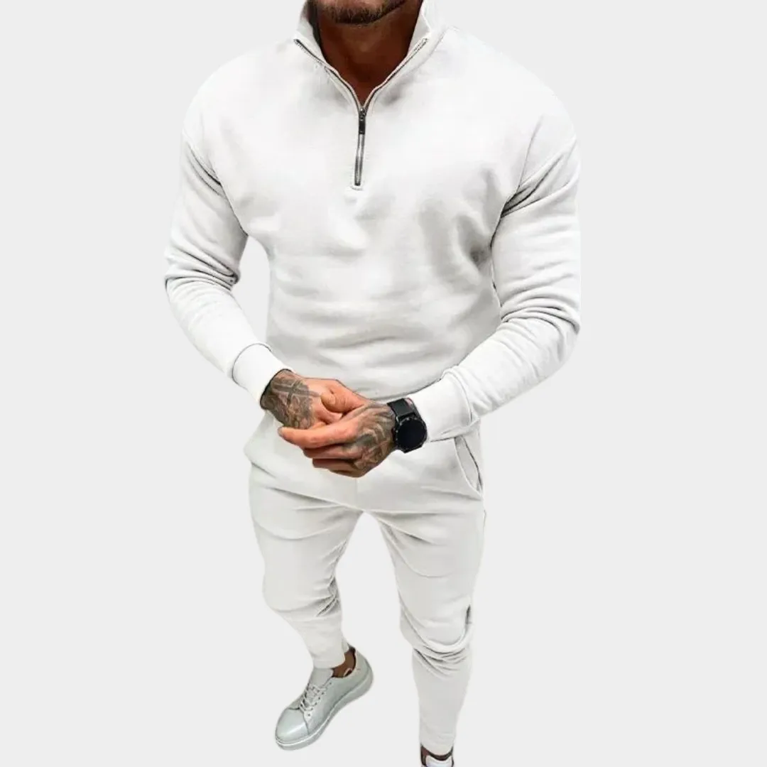 Mens Sweatshirt & Joggers Set  Half-Zip  Soft & Warm  Relaxed Fit  Multiple Colours