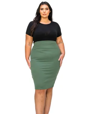 Molly Pencil Skirt | Dk Sage