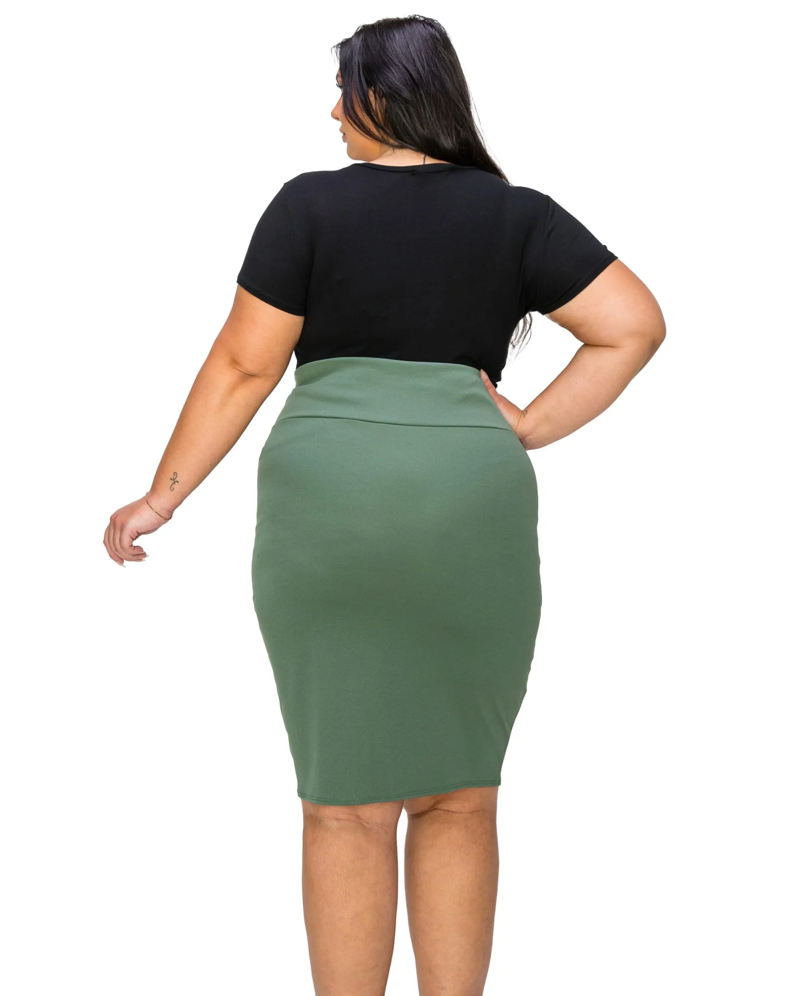 Molly Pencil Skirt | Dk Sage