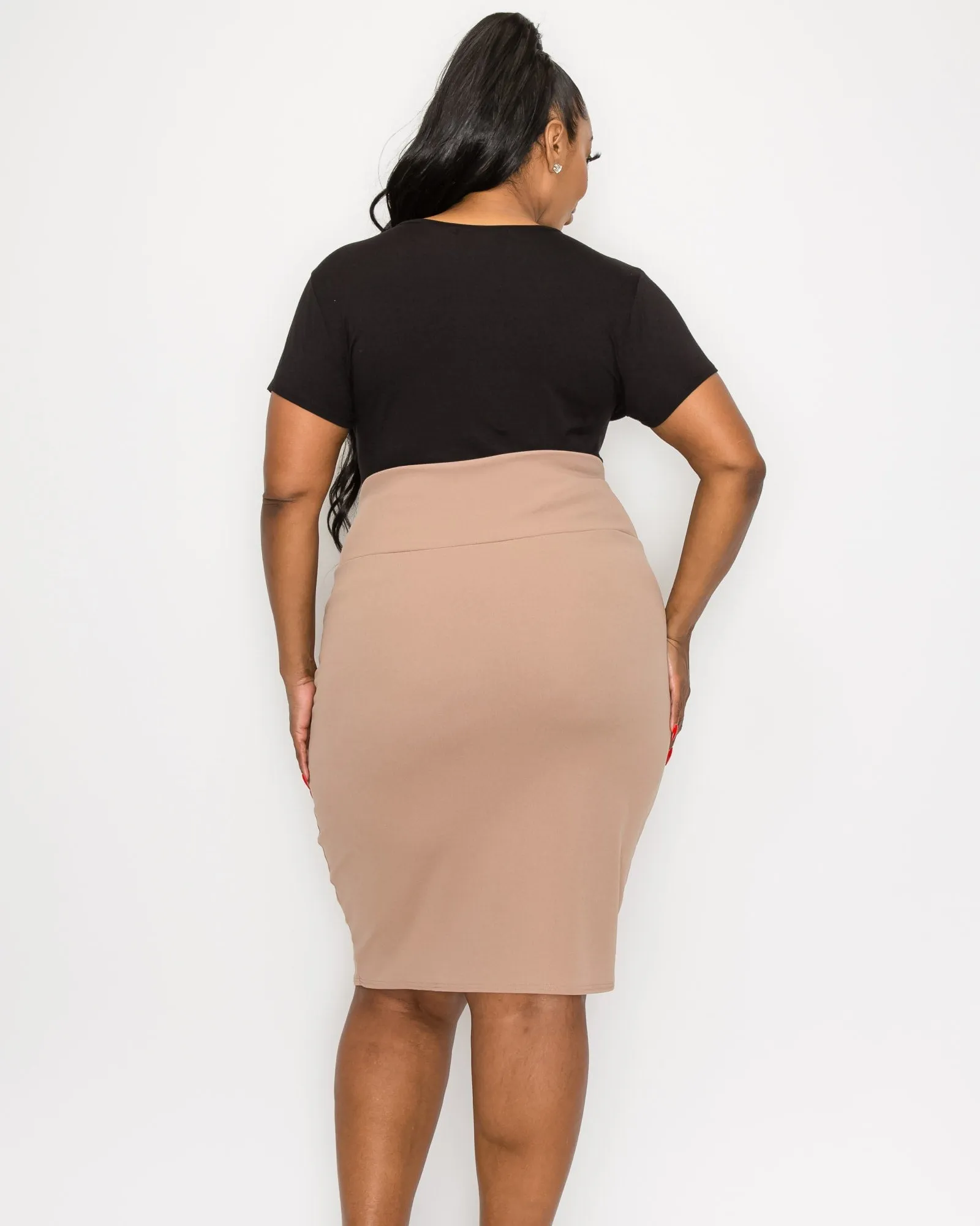 Molly Pencil Skirt | Mocha