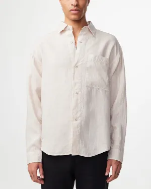 NN07 Adwin 5706 Linen LS Shirt in Oat