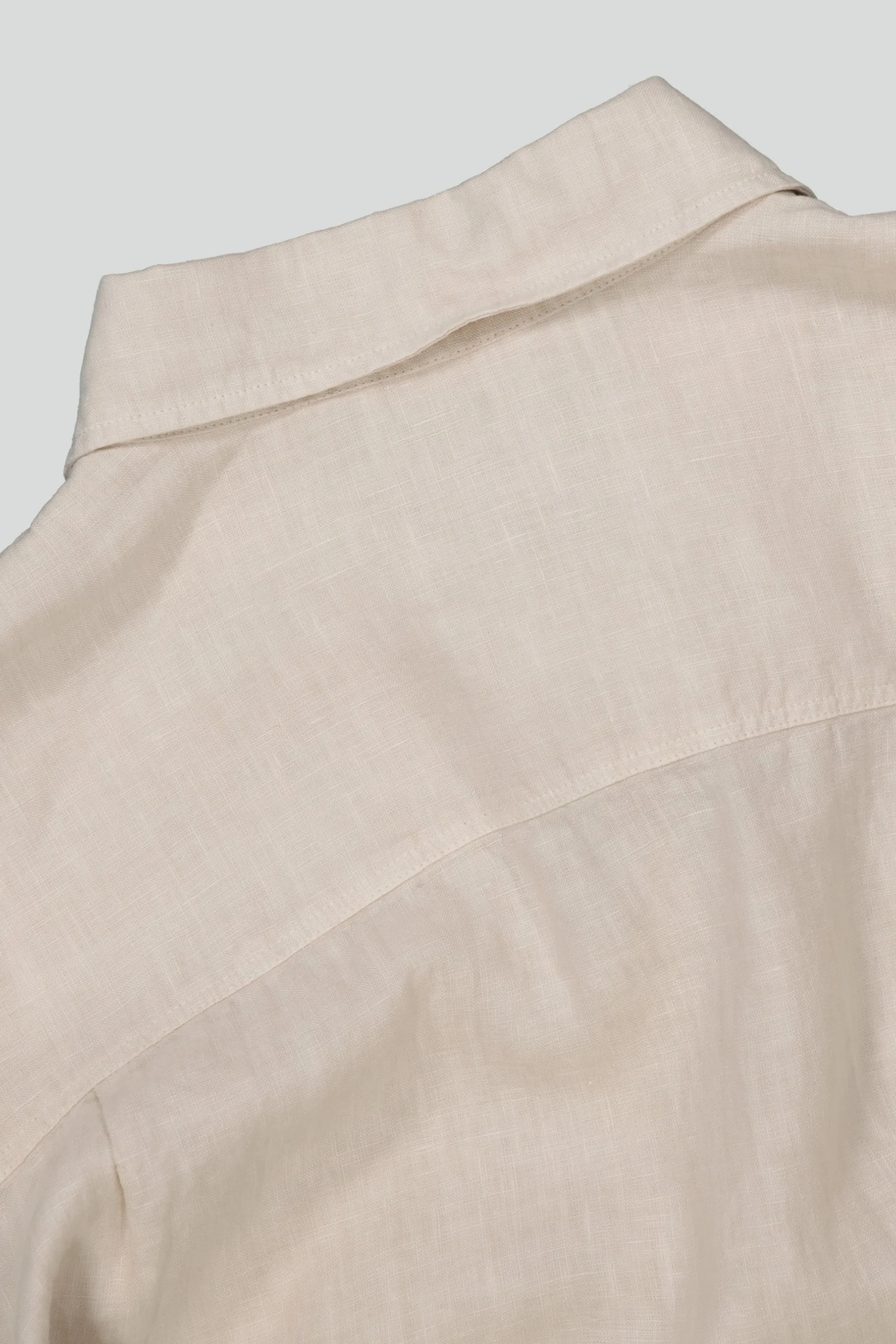 NN07 Adwin 5706 Linen LS Shirt in Oat