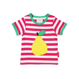 Organic Pear Applique Short Sleeve Shirt