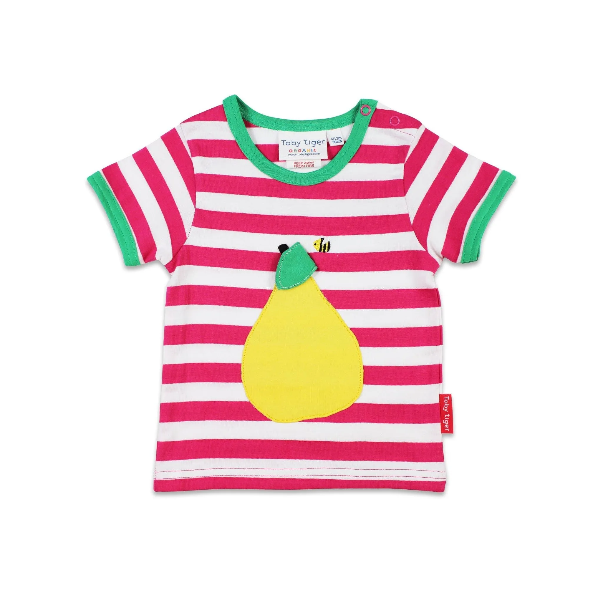Organic Pear Applique Short Sleeve Shirt