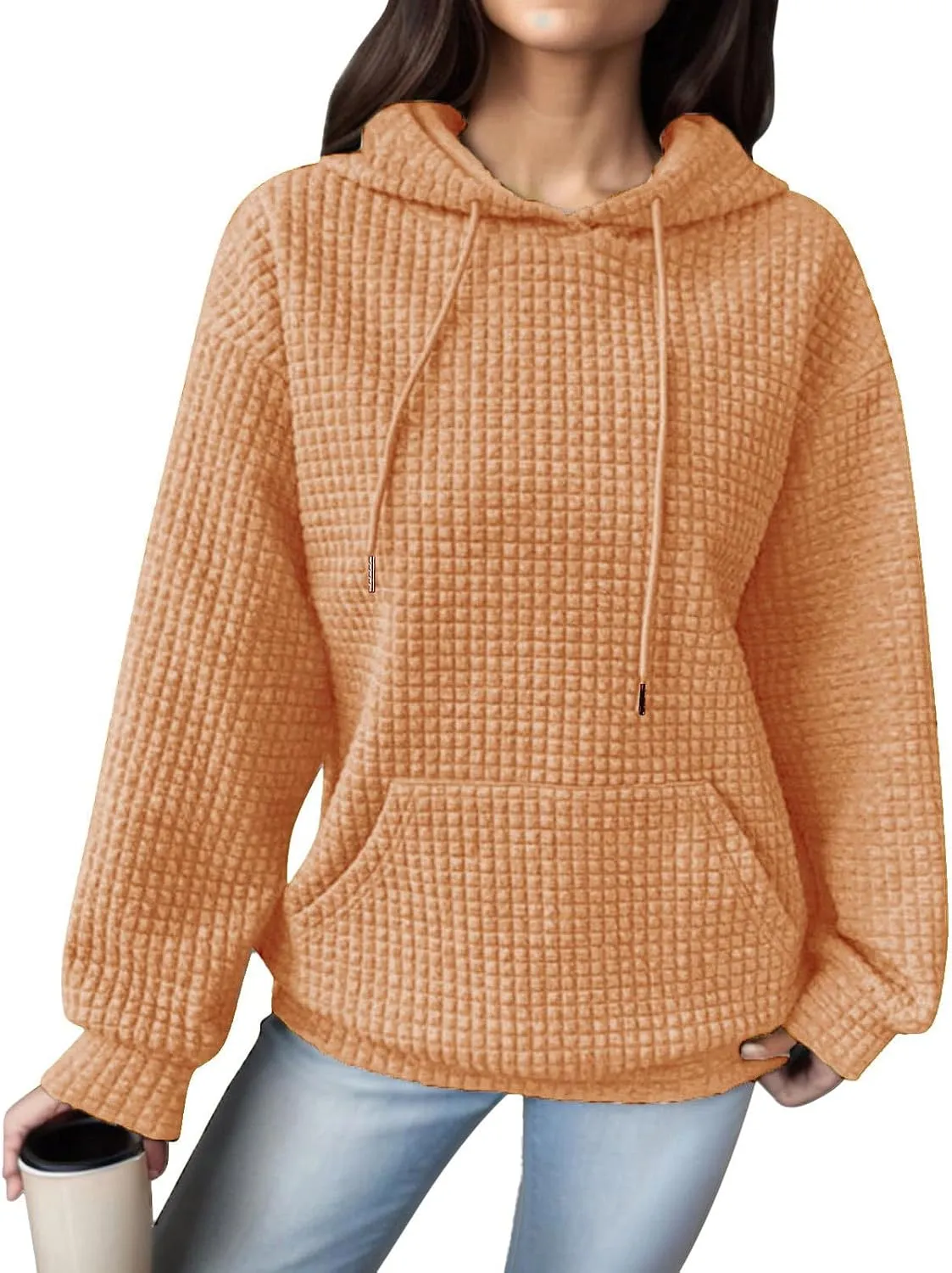 Oversized Hoodie for Women Womens Hoodie with Loose Pullover Long Sleeve Spliced with String Pockets