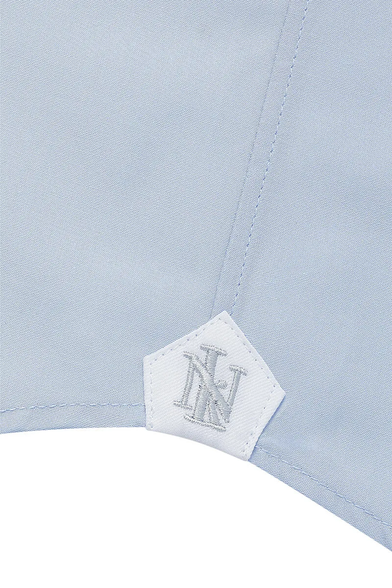 Pale Blue Poplin St James's Collar Tailored Fit Single Cuff Shirt
