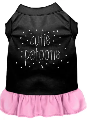 Rhinestone Cutie Patootie Dress Black With Light Pink Xl