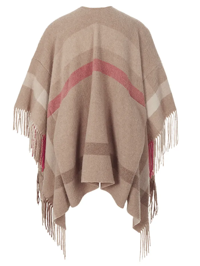 Riani Large Checked Poncho 389640 9550 Col 855