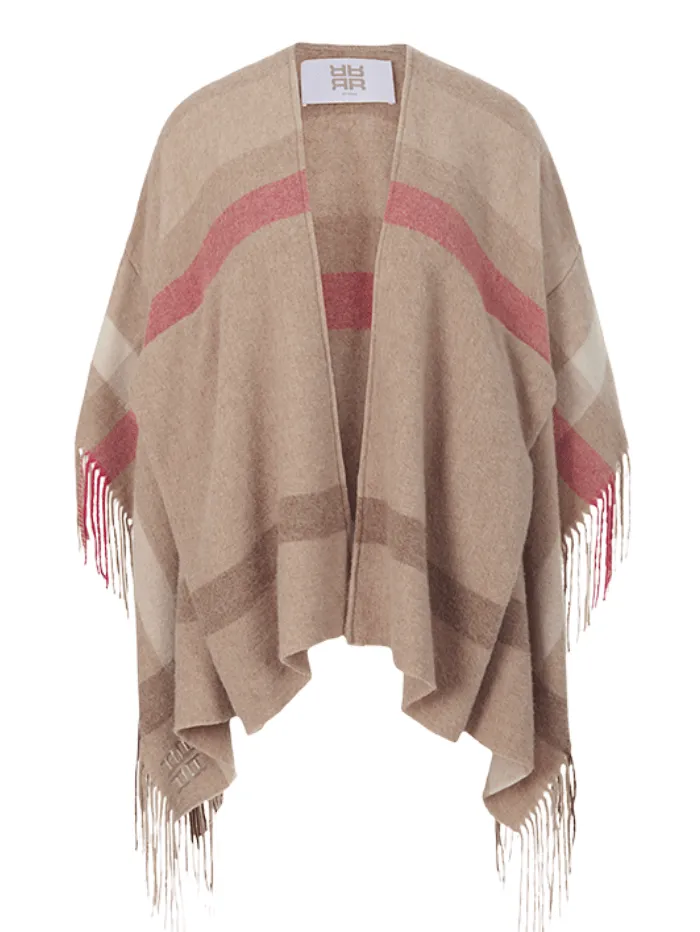 Riani Large Checked Poncho 389640 9550 Col 855
