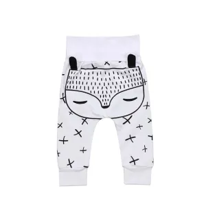 SALE Black and White Fox Baby Joggers