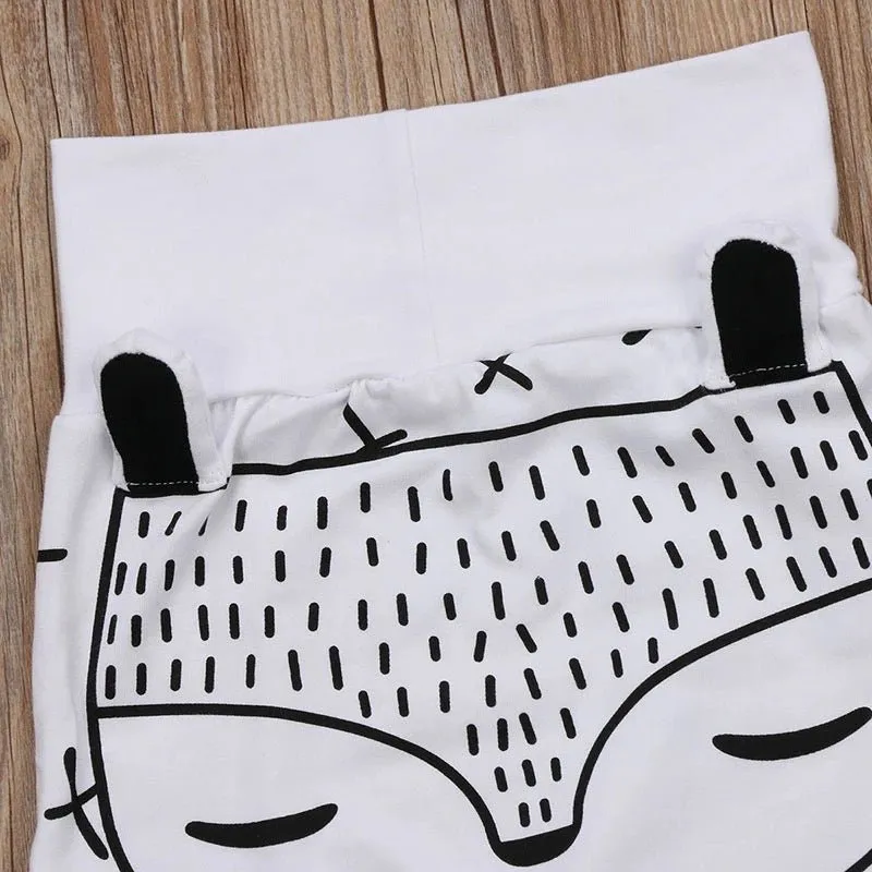 SALE Black and White Fox Baby Joggers